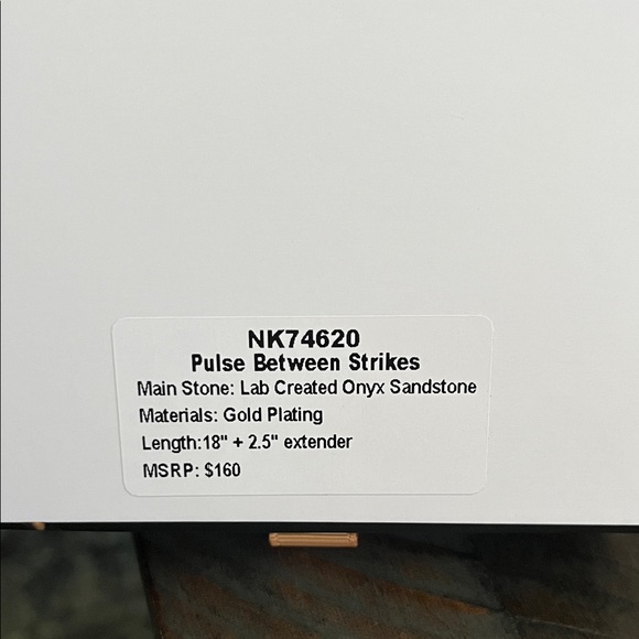 UNTAMED Pulse Between Strikes lab created Onyx Sandstone on Gold plating - Picture 7 of 7